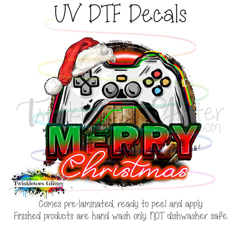 Merry Christmas Gamer Controller ~ UV Decal