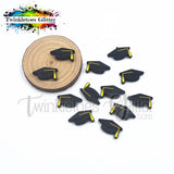 Graduation Cap Silicone Focal Bead