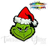Green Man W/Santa Hat Silicone Focal Bead ~ 3 Colors