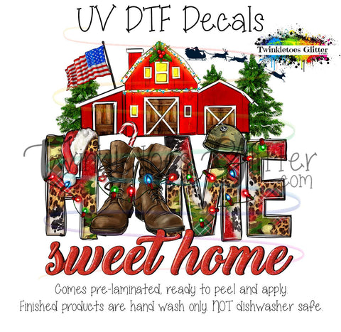 Home Sweet Home Barn and Boots ~ UV Decal
