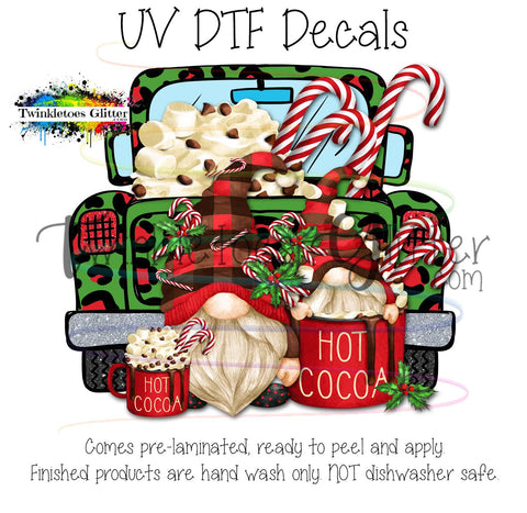 Christmas Gnome, Truck and Goodies ~ UV Decal