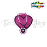 Stethoscope over Heart Silicone Focal Bead