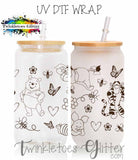 Line Art Pooh and Friends UV Can Wrap
