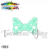 Polka Dotted Bow Silicone Focal Bead
