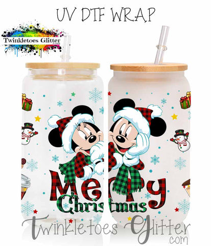 Merry Christmas Mouse UV Can Wrap