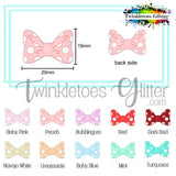 Polka Dotted Bow Silicone Focal Bead