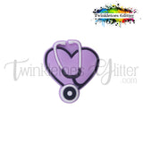 Stethoscope over Heart Silicone Focal Bead