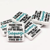 Put on Some Turquoise Silicone Focal Bead ~ 2 Colors