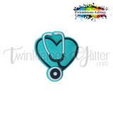 Stethoscope over Heart Silicone Focal Bead