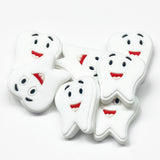 Tooth Silicone Focal Bead ~ 3 Colors