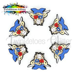 Cow w/USA Bandana Silicone Focal Bead