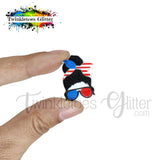 Mom w/USA Ribbon Silicone Focal Bead