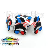 Mom w/USA Ribbon Silicone Focal Bead