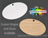 Oval Ornament Sublimation MDF Blanks ~ 4.5" ~ w/Hole