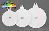 Round Ornament Sublimation MDF Blanks ~ All Sizes ~ w/Hole