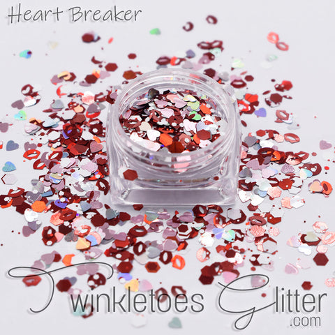 Heart Breaker Shape Glitter Mix