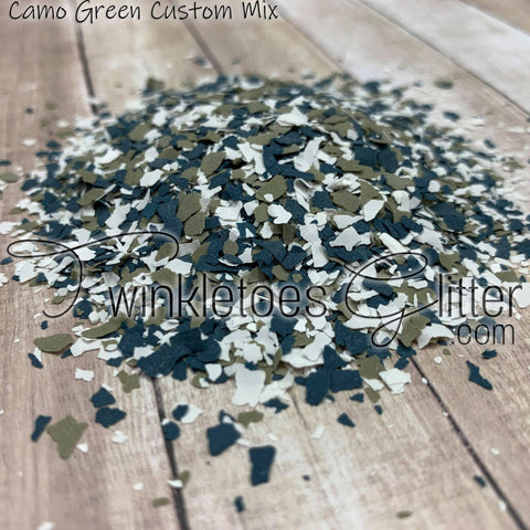 Camo Green - Man Glitter Custom Mix