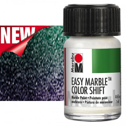 Colorshift Metallic Green/Violet/Silver - Marabu Easy Marble Paints