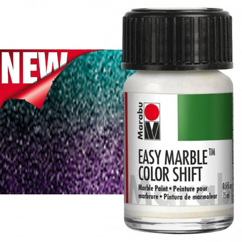 Colorshift Metallic Teal/Silver/Red - Marabu Easy Marble Paints