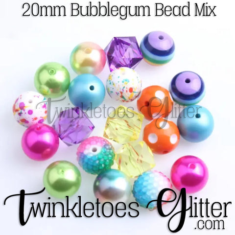Bubblegum 20mm Bead Mix ~ M-023