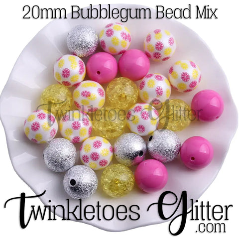 Bubblegum 20mm Bead Mix ~ M-055