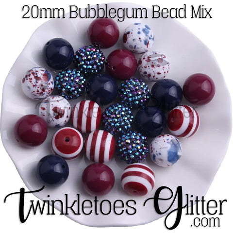 Bubblegum 20mm Bead Mix ~ M-061
