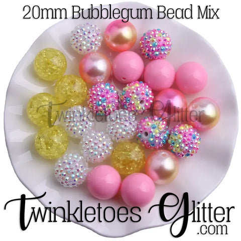 Bubblegum 20mm Bead Mix ~ M-069