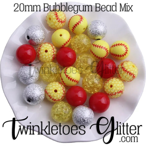 Bubblegum 20mm Bead Mix ~ M-072