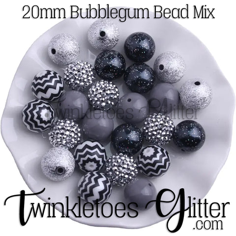 Bubblegum 20mm Bead Mix ~ M-074