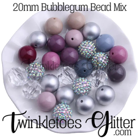 Bubblegum 20mm Bead Mix ~ M-078