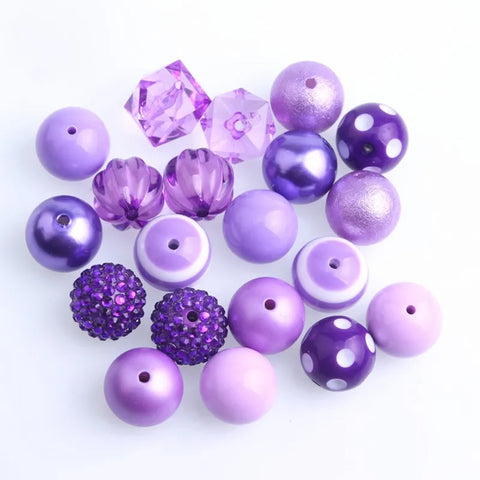 Bubblegum 20mm Bead Mix ~ M-008