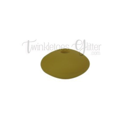 12mm Lentil Silicone Spacer Beads ~ Dirty Gold