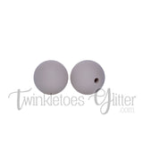 15mm Round Silicone Beads ~ Twilight Purple