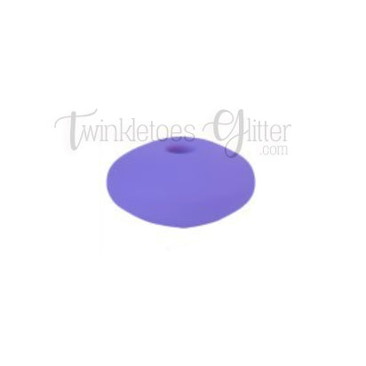 12mm Lentil Silicone Spacer Beads ~ Periwinkle