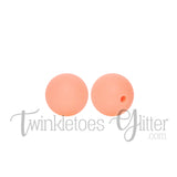 15mm Round Silicone Beads ~ Peach Blossom