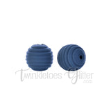 15mm Round Silicone Beehive Beads ~ Dark Grey