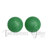 15mm Round Silicone Beads ~ Pearl Green