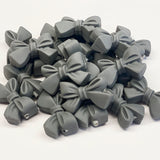Knotted Bow w/Twist Silicone Focal Bead ~ 12 Colors
