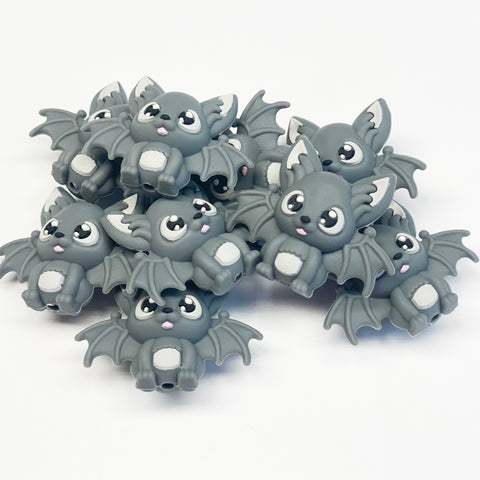 3D Bat Silicone Focal Bead ~ 6 Colors
