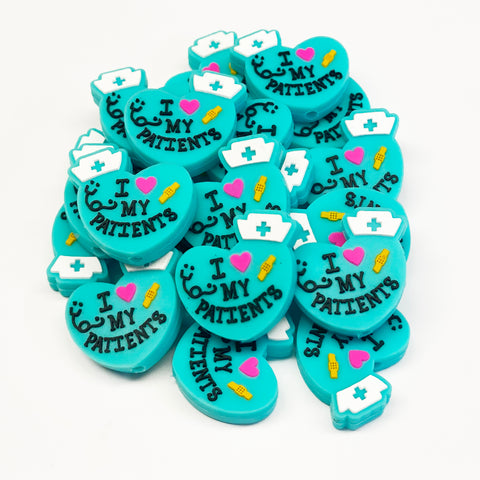 I Love My Patients Silicone Focal Bead ~ 2 Colors