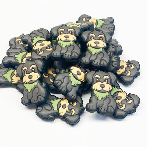 Scottie w/Neck Scarf Silicone Focal Bead