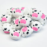 3D Cow Silicone Focal Bead