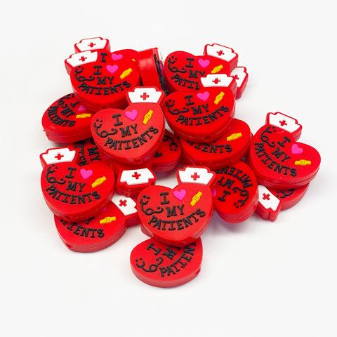 I Love My Patients Silicone Focal Bead ~ 2 Colors