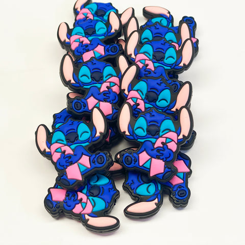 Ribbon Awareness Stitch Silicone Focal Bead