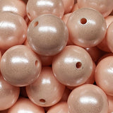 15mm Round Opal Silicone Beads ~ Light Peach