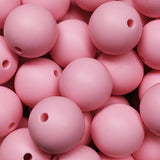 15mm Round Silicone Beads ~ Soft Pink