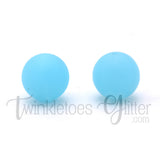 15mm Round Silicone Beads ~ Transparent Blue