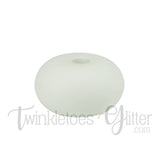 15mm Rondelle (Abacus) Silicone Beads ~ Snow White