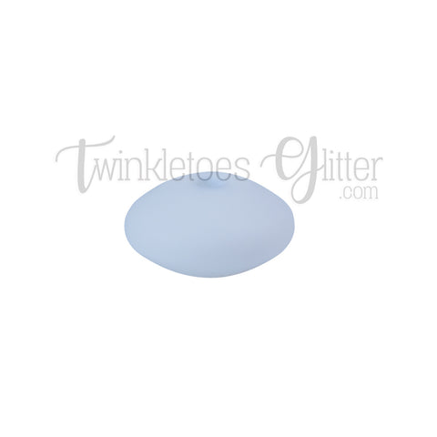12mm Lentil Silicone Spacer Beads ~ Snow White