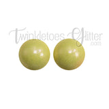 15mm Round Opal Silicone Beads ~ Custard Yellow